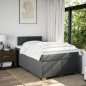 vidaXL Boxspringbett mit Matratze Dunkelgrau 120x200 cm Stoff vidaXL Boxspringbett mit Matratze Dunkelgrau 120x200 cm Stoff