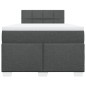 vidaXL Boxspringbett mit Matratze Dunkelgrau 120x200 cm Stoff vidaXL Boxspringbett mit Matratze Dunkelgrau 120x200 cm Stoff