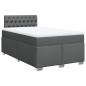 vidaXL Boxspringbett mit Matratze Dunkelgrau 120x200 cm Stoff vidaXL Boxspringbett mit Matratze Dunkelgrau 120x200 cm Stoff