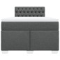 vidaXL Boxspringbett mit Matratze Dunkelgrau 120x200 cm Stoff vidaXL Boxspringbett mit Matratze Dunkelgrau 120x200 cm Stoff