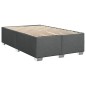 vidaXL Boxspringbett mit Matratze Dunkelgrau 120x200 cm Stoff vidaXL Boxspringbett mit Matratze Dunkelgrau 120x200 cm Stoff