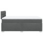 vidaXL Boxspringbett mit Matratze Dunkelgrau 120x200 cm Stoff vidaXL Boxspringbett mit Matratze Dunkelgrau 120x200 cm Stoff
