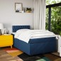 vidaXL Boxspringbett mit Matratze Blau 120x200 cm Stoff vidaXL Boxspringbett mit Matratze Blau 120x200 cm Stoff