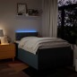 vidaXL Boxspringbett mit Matratze Blau 120x200 cm Stoff vidaXL Boxspringbett mit Matratze Blau 120x200 cm Stoff