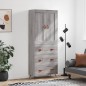 Highboard Grau Sonoma 69,5x34x180 cm Holzwerkstoff Highboard Grau Sonoma 69,5x34x180 cm Holzwerkstoff