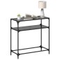 vidaXL Konsolentisch mit Glasplatte Schwarz 80x35x81 cm Stahl vidaXL Konsolentisch mit Glasplatte Schwarz 80x35x81 cm Stahl