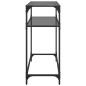 vidaXL Konsolentisch mit Glasplatte Schwarz 80x35x81 cm Stahl vidaXL Konsolentisch mit Glasplatte Schwarz 80x35x81 cm Stahl