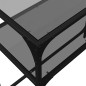 vidaXL Konsolentisch mit Glasplatte Schwarz 80x35x81 cm Stahl vidaXL Konsolentisch mit Glasplatte Schwarz 80x35x81 cm Stahl