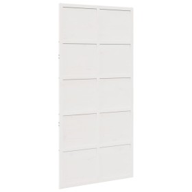 vidaXL Scheunentür Weiß 100x208 cm Massivholz Kiefer