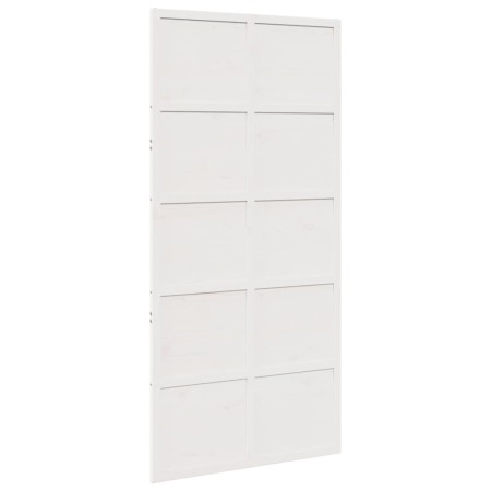 vidaXL Scheunentür Weiß 100x208 cm Massivholz Kiefer