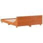 vidaXL Massivholzbett ohne Matratze Wachsbraun 140x190 cm Kiefernholz vidaXL Massivholzbett ohne Matratze Wachsbraun 140x190 cm Kiefernholz