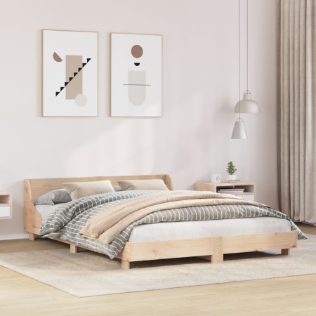 vidaXL Massivholzbett ohne Matratze 140x200 cm Kiefernholz