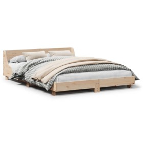 vidaXL Massivholzbett ohne Matratze 140x200 cm Kiefernholz