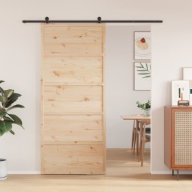 vidaXL Scheunentür 90x208 cm Massivholz Kiefer