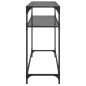 vidaXL Konsolentisch mit Glasplatte Schwarz 98x35x81 cm Stahl vidaXL Konsolentisch mit Glasplatte Schwarz 98x35x81 cm Stahl