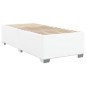 vidaXL Boxspringbett mit Matratze Weiß 90x200 cm Kunstleder vidaXL Boxspringbett mit Matratze Weiß 90x200 cm Kunstleder