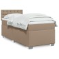 vidaXL Boxspringbett mit Matratze Cappuccino-Braun 90x200cm Kunstleder vidaXL Boxspringbett mit Matratze Cappuccino-Braun 90x200cm Kunstleder