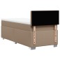 vidaXL Boxspringbett mit Matratze Cappuccino-Braun 90x200cm Kunstleder vidaXL Boxspringbett mit Matratze Cappuccino-Braun 90x200cm Kunstleder