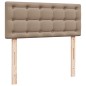 vidaXL Boxspringbett mit Matratze Cappuccino-Braun 90x200cm Kunstleder vidaXL Boxspringbett mit Matratze Cappuccino-Braun 90x200cm Kunstleder