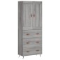 Highboard Grau Sonoma 69,5x34x180 cm Holzwerkstoff Highboard Grau Sonoma 69,5x34x180 cm Holzwerkstoff