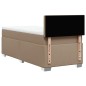 vidaXL Boxspringbett Matratze Cappuccino-Braun 100x200cm Kunstleder vidaXL Boxspringbett Matratze Cappuccino-Braun 100x200cm Kunstleder
