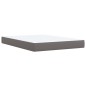 vidaXL Boxspringbett mit Matratze Grau 140x200 cm Kunstleder vidaXL Boxspringbett mit Matratze Grau 140x200 cm Kunstleder