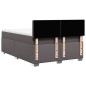 vidaXL Boxspringbett mit Matratze Grau 140x200 cm Kunstleder vidaXL Boxspringbett mit Matratze Grau 140x200 cm Kunstleder