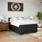 vidaXL Boxspringbett mit Matratze Schwarz 140x200 cm Kunstleder vidaXL Boxspringbett mit Matratze Schwarz 140x200 cm Kunstleder