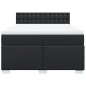 vidaXL Boxspringbett mit Matratze Schwarz 140x200 cm Kunstleder vidaXL Boxspringbett mit Matratze Schwarz 140x200 cm Kunstleder