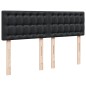 vidaXL Boxspringbett mit Matratze Schwarz 140x200 cm Kunstleder vidaXL Boxspringbett mit Matratze Schwarz 140x200 cm Kunstleder