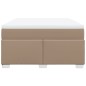 vidaXL Boxspringbett Matratze Cappuccino-Braun 140x200cm Kunstleder vidaXL Boxspringbett Matratze Cappuccino-Braun 140x200cm Kunstleder