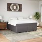 vidaXL Boxspringbett mit Matratze Grau 180x200 cm Kunstleder vidaXL Boxspringbett mit Matratze Grau 180x200 cm Kunstleder