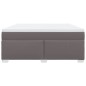 vidaXL Boxspringbett mit Matratze Grau 180x200 cm Kunstleder vidaXL Boxspringbett mit Matratze Grau 180x200 cm Kunstleder