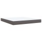 vidaXL Boxspringbett mit Matratze Grau 180x200 cm Kunstleder vidaXL Boxspringbett mit Matratze Grau 180x200 cm Kunstleder