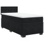 vidaXL Boxspringbett mit Matratze Schwarz 100x200 cm Samt vidaXL Boxspringbett mit Matratze Schwarz 100x200 cm Samt