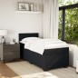 vidaXL Boxspringbett mit Matratze Schwarz 100x200 cm Samt vidaXL Boxspringbett mit Matratze Schwarz 100x200 cm Samt