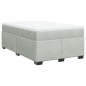 vidaXL Boxspringbett mit Matratze Hellgrau 120x200 cm Samt vidaXL Boxspringbett mit Matratze Hellgrau 120x200 cm Samt