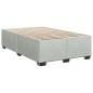 vidaXL Boxspringbett mit Matratze Hellgrau 120x200 cm Samt vidaXL Boxspringbett mit Matratze Hellgrau 120x200 cm Samt