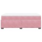 vidaXL Boxspringbett mit Matratze Rosa 120x200 cm Samt vidaXL Boxspringbett mit Matratze Rosa 120x200 cm Samt