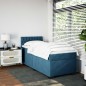 vidaXL Boxspringbett mit Matratze Dunkelblau 90x200 cm Samt vidaXL Boxspringbett mit Matratze Dunkelblau 90x200 cm Samt