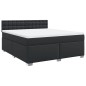 vidaXL Boxspringbett mit Matratze Schwarz 180x200 cm Kunstleder vidaXL Boxspringbett mit Matratze Schwarz 180x200 cm Kunstleder