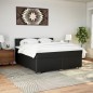 vidaXL Boxspringbett mit Matratze Schwarz 180x200 cm Kunstleder vidaXL Boxspringbett mit Matratze Schwarz 180x200 cm Kunstleder