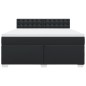 vidaXL Boxspringbett mit Matratze Schwarz 180x200 cm Kunstleder vidaXL Boxspringbett mit Matratze Schwarz 180x200 cm Kunstleder