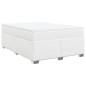vidaXL Boxspringbett mit Matratze Weiß 140x200 cm Kunstleder vidaXL Boxspringbett mit Matratze Weiß 140x200 cm Kunstleder