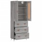 Highboard Grau Sonoma 69,5x34x180 cm Holzwerkstoff Highboard Grau Sonoma 69,5x34x180 cm Holzwerkstoff