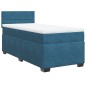 vidaXL Boxspringbett mit Matratze Dunkelblau 80x200 cm Samt vidaXL Boxspringbett mit Matratze Dunkelblau 80x200 cm Samt