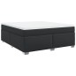 vidaXL Boxspringbett mit Matratze Schwarz 180x200 cm Kunstleder vidaXL Boxspringbett mit Matratze Schwarz 180x200 cm Kunstleder