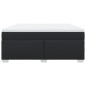 vidaXL Boxspringbett mit Matratze Schwarz 180x200 cm Kunstleder vidaXL Boxspringbett mit Matratze Schwarz 180x200 cm Kunstleder