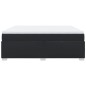 vidaXL Boxspringbett mit Matratze Schwarz 180x200 cm Kunstleder vidaXL Boxspringbett mit Matratze Schwarz 180x200 cm Kunstleder