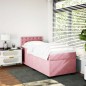 vidaXL Boxspringbett mit Matratze Rosa 90x190 cm Samt vidaXL Boxspringbett mit Matratze Rosa 90x190 cm Samt